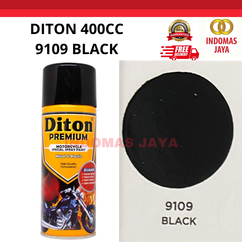 Pilok Pilox Cat Diton Premium Black 9109 Hitam Hitam Glossy Hitam Polos diton premium 400cc Tahan Be