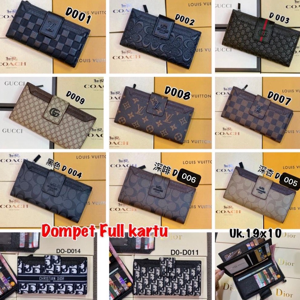 "KUT.6Jn23ᴾ" DOMPET COACH EMBOSS ( KUALITAS PREMIUM ) ADA BOX DOMPET LIDAH PANJANG IMPOR LIPAT KANCI