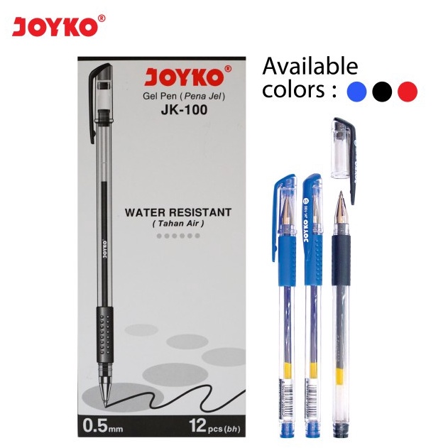 

[S9D85] [ LUSIN ] Pulpen Gel / Gel Pen Joyko JK 100 / JK 100 NT zi6km