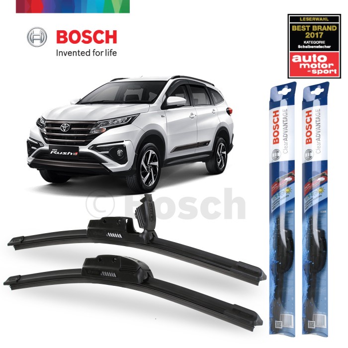 PREMIUM WIPER MOBIL FRAMELESS TOYOTA RUSH 2018 - ONWARD BOSCH CLEAR ADVANTAGE ORIGINAL TERBARU