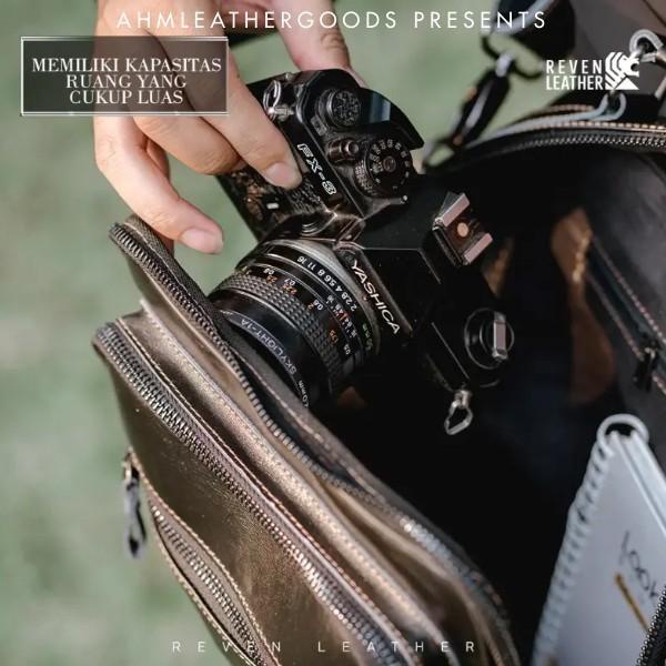 Tas Selempang Sling Bag Slempang Punggung Pria Reven Bonature Kulit