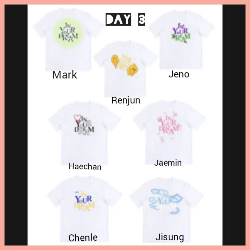 Tshirt Kaos IN YOUR DREAM TDS DAY 3 the dream show IYD live encore D3 nct jisung jaemin jeno renjun 