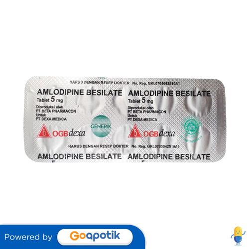 Amlodipine Besilate Ogb Dexa Medica 5 Mg Strip 10 Tablet