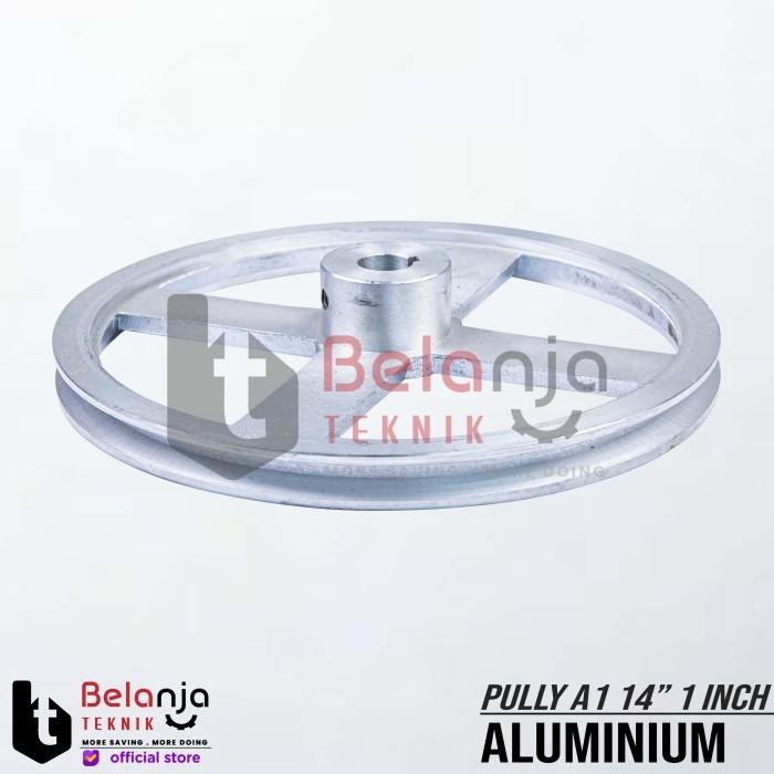 Terlaris Pully Aluminium A 1 Jalur 14 Inch As 1 Inch Pulley Puli A1 14" As 1"