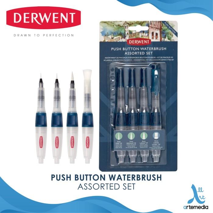 

Terlaris Kuas Lukis Derwent Push Button Water Brush Assorted Set