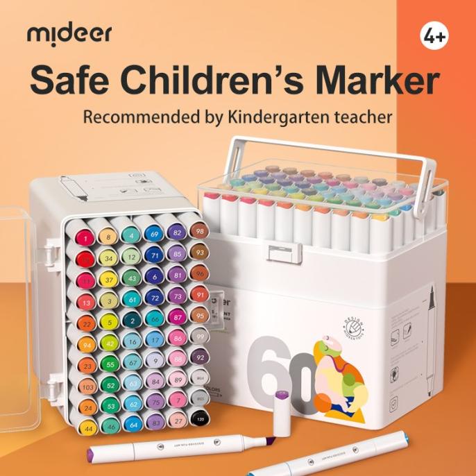 

Mideer Dual Tip Marker Colors mainan edukasi spidol pen mewarnai anak