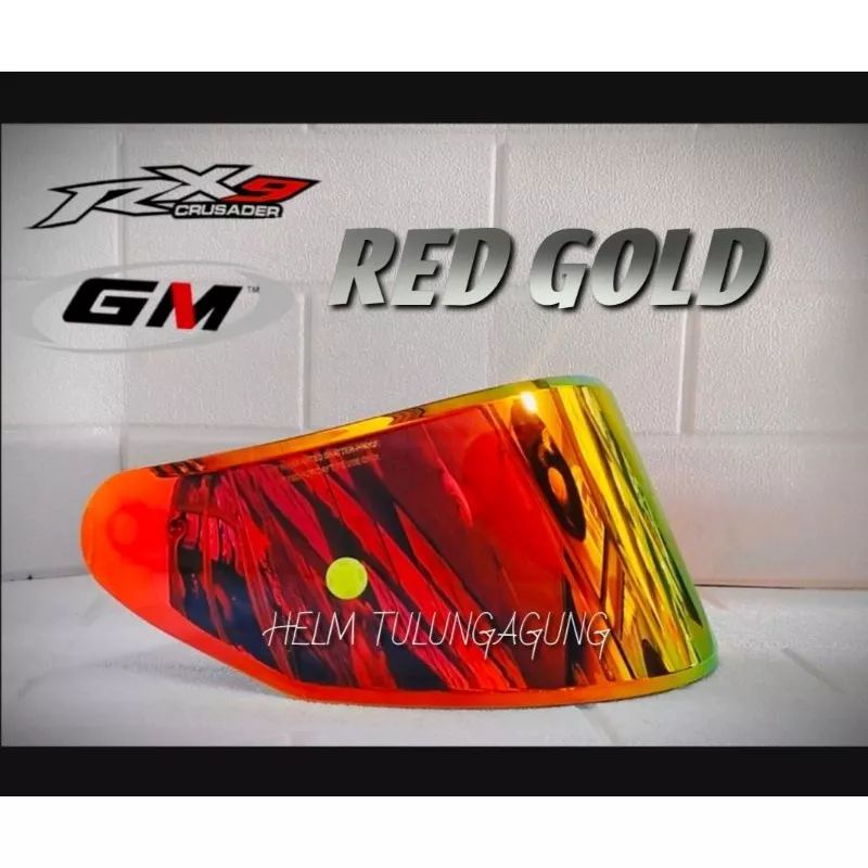 Paket Kaca Flat Visor Helm-TOPost-Spoiler NHK Rx9 -GM Race Pro Iridium Silver Gold Drak Smoke - Clear Bening