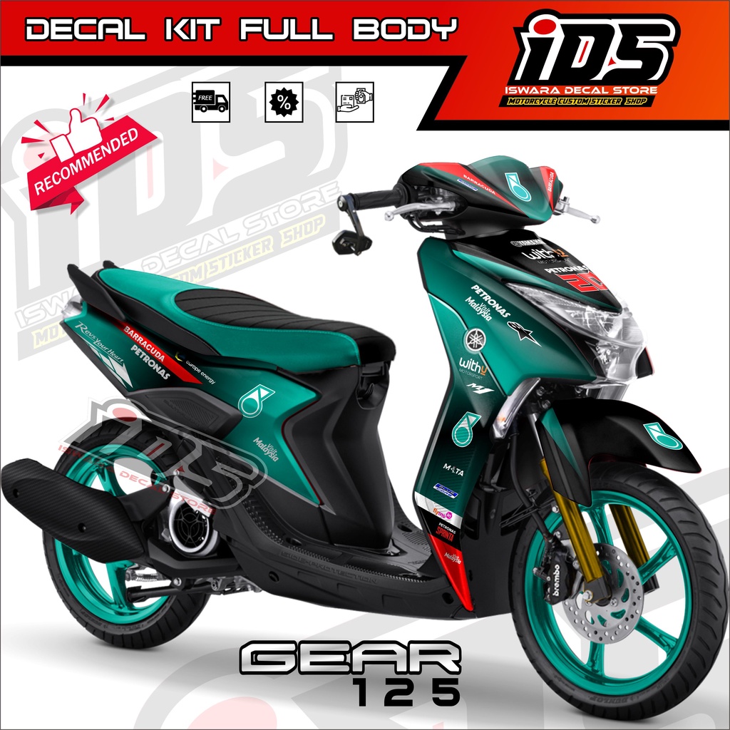 Decal Gear 125 Stiker Motor Gear 125 Full Body Decal Yamaha Gear Striping Yamaha Gear 125 Stiker mio Gear 125 Dekal Mio Gear 125 Decal Yamaha Gear 125 Full Body Petronas