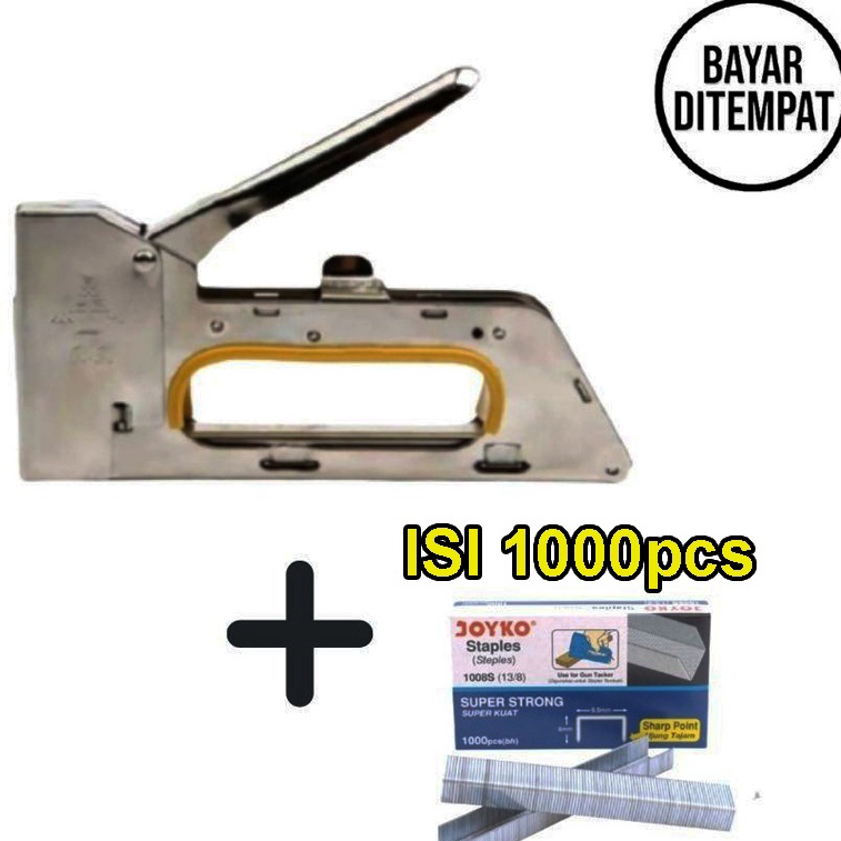 

【MEGA SALE】 Paket Staples Tembak Gun Tacker + Isi atau Refil 13/8 Stapler Jok Staples | Stepler Tembak | Stepler Gun | Stapler Tembak | Stapler Gun