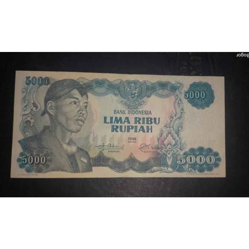 uang kuno 5000 rupiah sudirman 1968 bukan 5000 penjala bukan 10000 barong bukan 1000 sukarno 1960