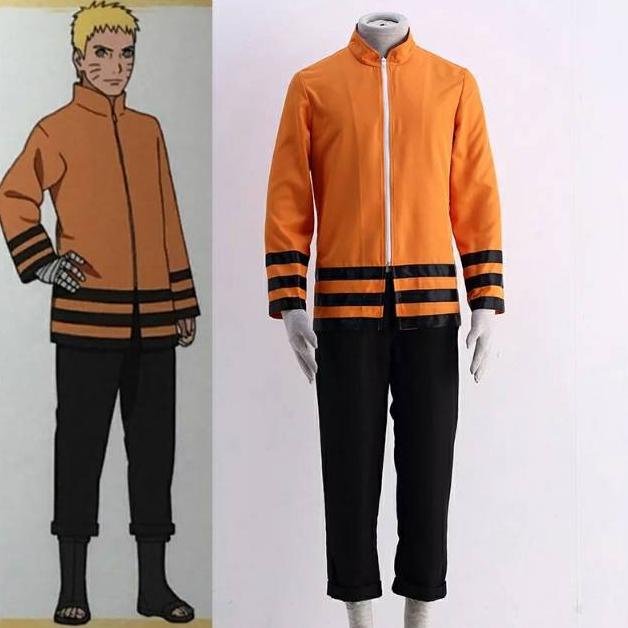 STA205 Jas Hujan / Rain Coat Cosplay Anime Karakter Naruto Hokage Ketujuh [Kirim dari Bandung] ++