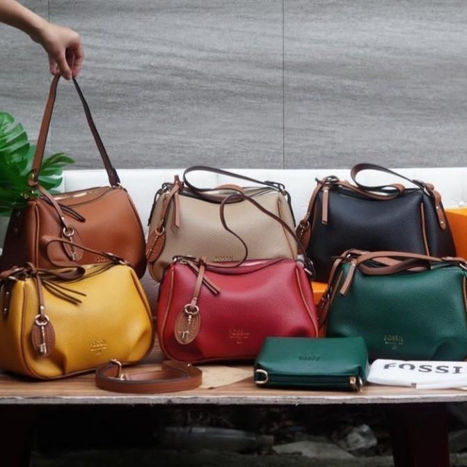 Tas Fossil Multifungsi 880 Tas Wanita Impor Fosil Shoulder Dan Sling