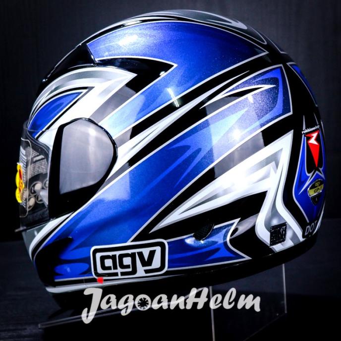 helmet agv helm gp 1 r06 | black blue | agv gp1 single visor