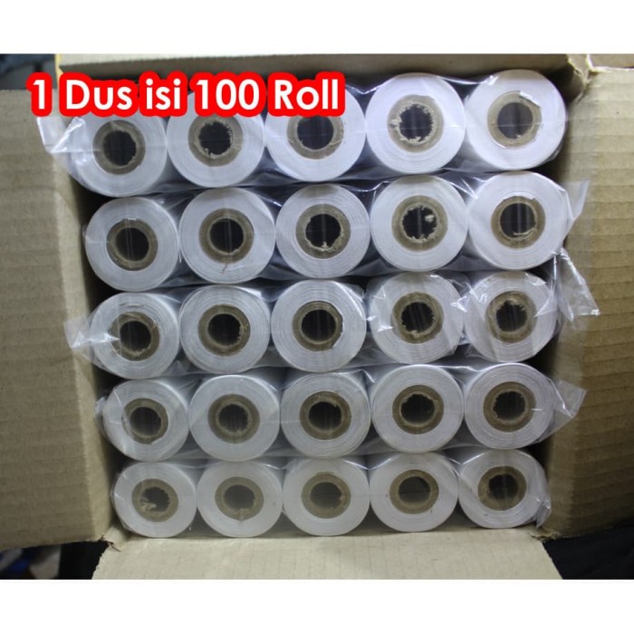 

Aurealiamall 1 Dus Isi 100 Roll Kertas Thermal Roll 57X40 Printer Bluetooth Pos