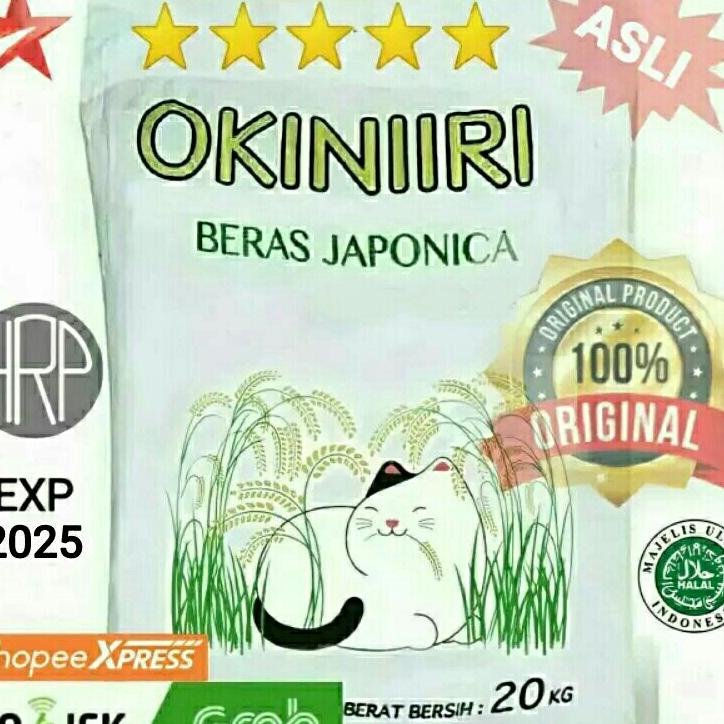 

Beras Jepang Japonica Okiniiri 10kg & 20kg (PREUM) CARGO - Instant Beras Okiniri Japonica Preum Quality - Best Seller