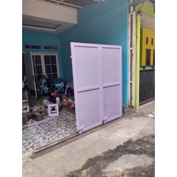 pagar sliding dorong menikung