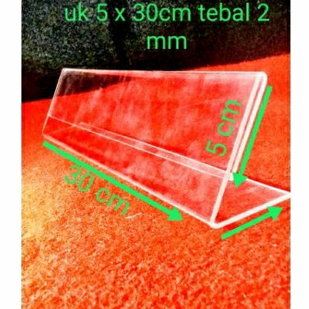 

akrilik papan nama uk 5 x 30 cm tebal 2 mm