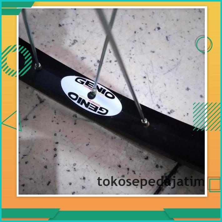 MURAH MERIAH VELG SEPEDA/WHEELSET 24 GENIO ALOY HITAM 36L DEPAN 