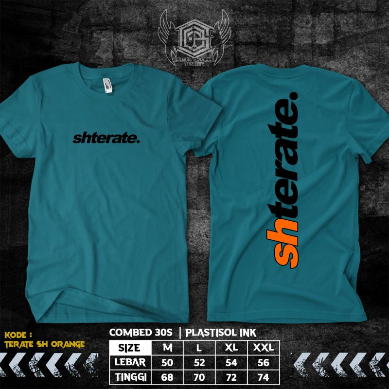 KAOS DISTRO PSHT KAOS SH ORANGE WARNA BIRU TOSCA