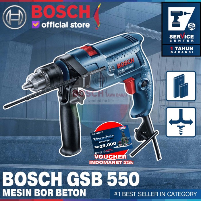 Terlaris Bosch Bor Tangan Beton Listrik 13 Mm Gsb 550 550 Watt Gsb550
