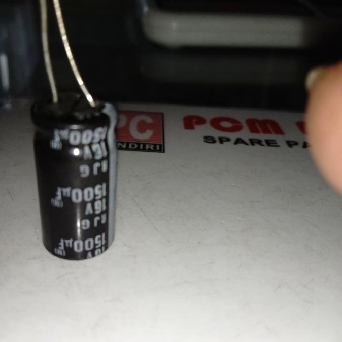 1500uf 16v 1500 1.500uf 1.500 16 Elco Capacitor Elko Kapasitor Polar pcmelektrob9090 Berkualitas