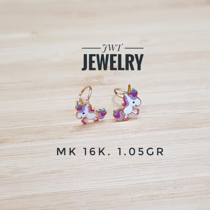 Hiasan Giwang Anting Emas Toge Anak Anak Fancy Warna Lucu