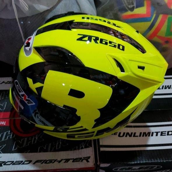 HELM GM RACE PRO ZR650 YELLOW STABILO VISOR