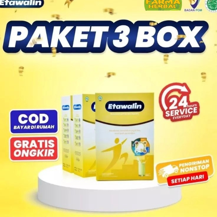 

(COD )NEW_PRODUCT Etawalin Paket 3 Box - Susu Kambing Etawalin Asli Original Atasi Nyeri Sendi Sakit Lutut Rematik Dan Asam Urat