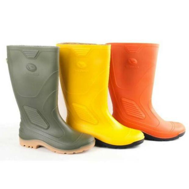 Ready Sepatu Ap Boots Terra Eco 3 Safety Sepatu Boots Karet Pria.Terra Hijau.Kuning.Orange
