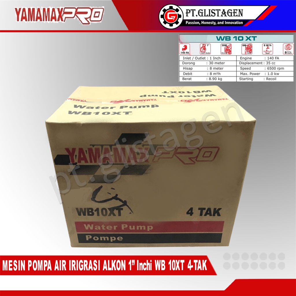 YAMAMAX PRO WB 10XT 4T Pompa Air Alkon Sawah Irigasi 1 Inch Water Pump