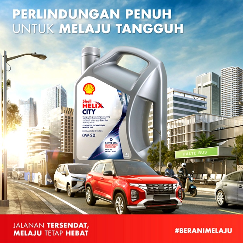 SHELL HELIX CITY 0W20 Fully Synthetic.Oli Mesin Mobil Honda HRV, Hyundai Creta,Star Gazer,Expander