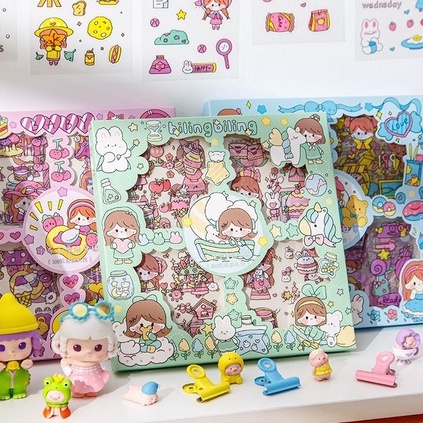 

[KODE PRODUK PT8AM6789] UG 100 Lembar Stiker Motif Kartun Korea Lucu Anti Air Dekorasi Handbook Scrapbook DIY