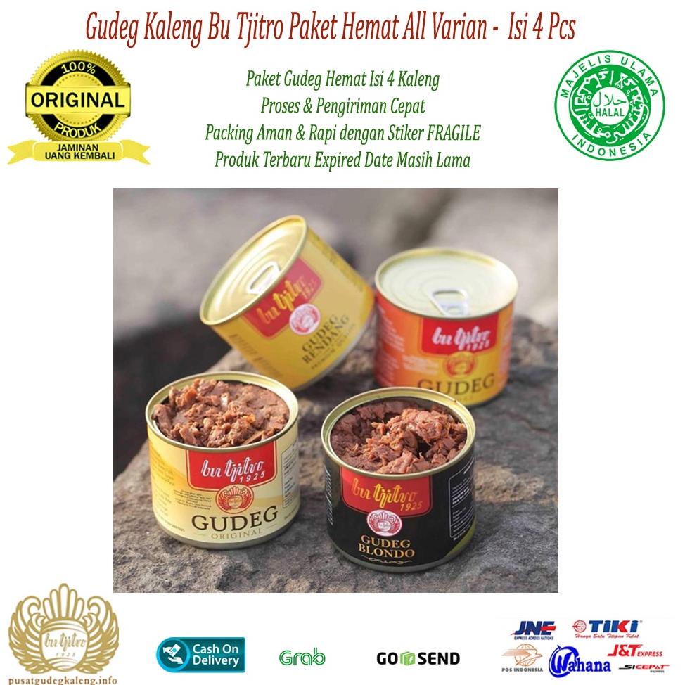 

Gudeg Kaleng Bu Tjitro Paket Hemat All Varian - Isi 4Pcs Special Promo Best Seller