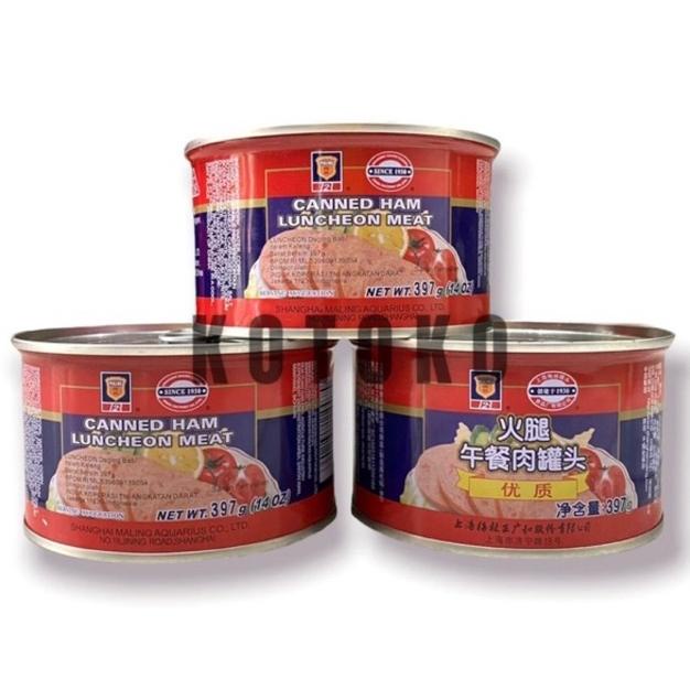 

Maling Canned Pork Luncheon Meat / Daging Babi Kaleng Premium 397gr Best Seller