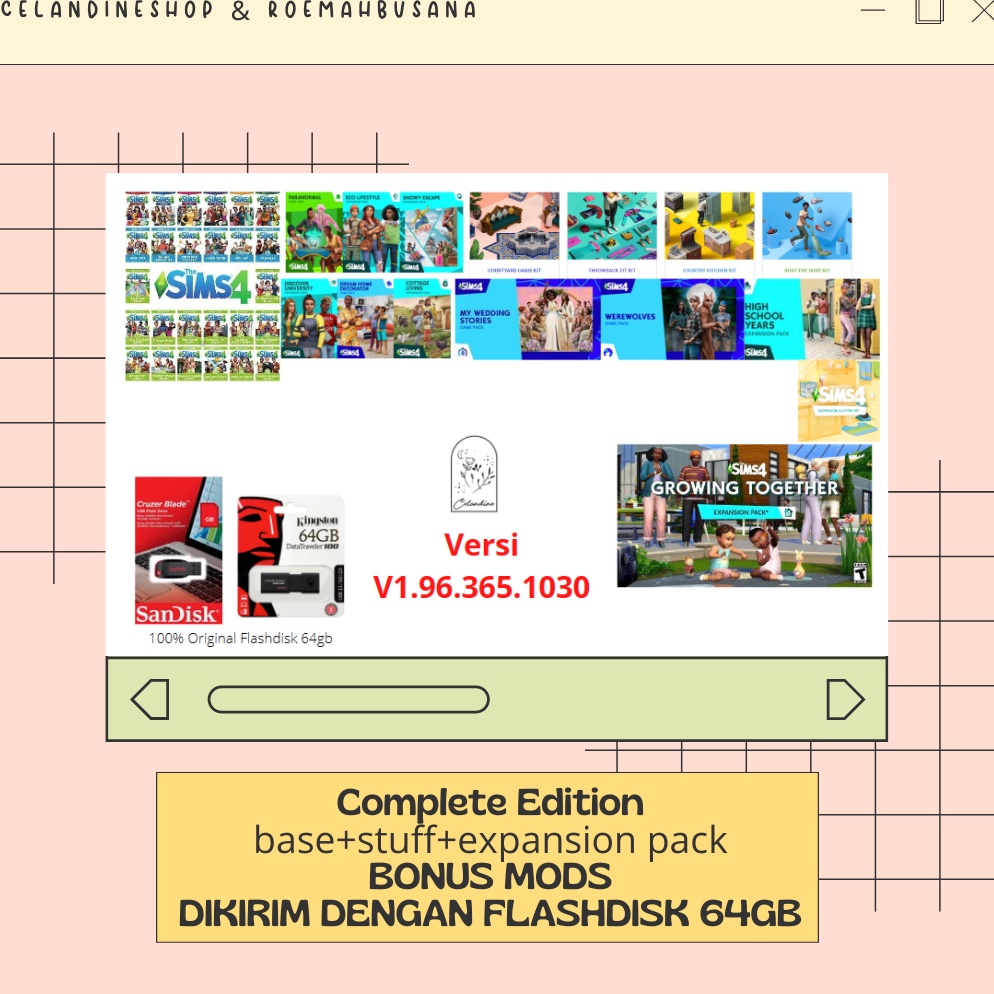 Produk.. [Flashdisk] PC THE SIMS 4 COMPLETE YER