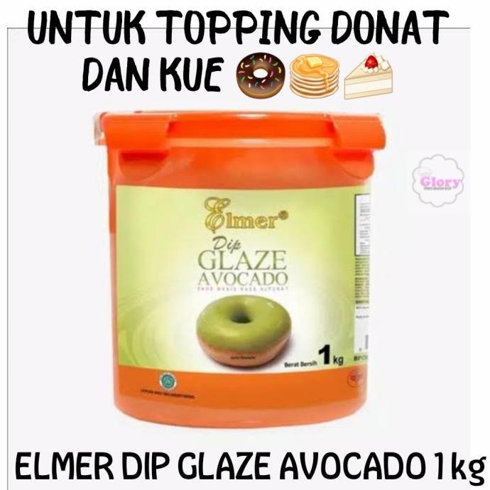 

elmer dip glaze avocado 1kg/ topping donat dan kue