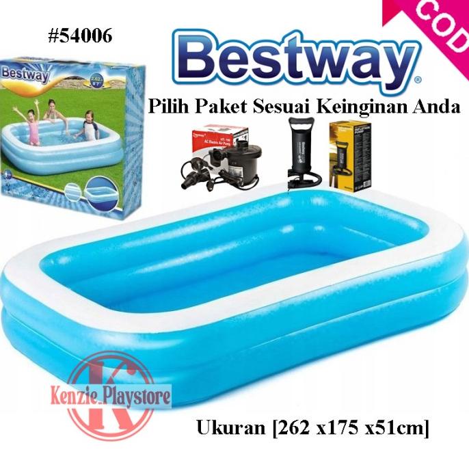 Bestway 54006 Kolam Renang Anak Jumbo [262 x175 x51cm] Bestway 54006