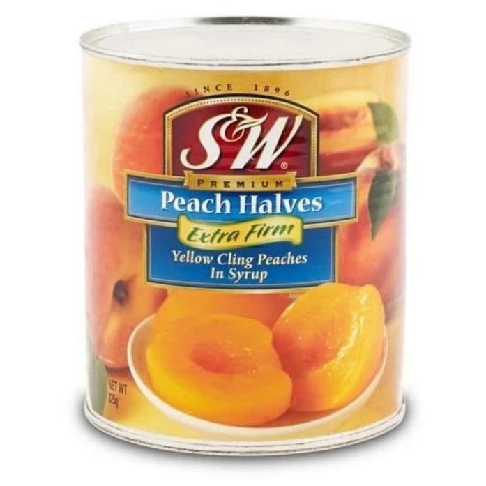 

S&W Peach Halves in Heavy Syrup 825gr .SW peach.buah persik dalam kaleng Best Seller