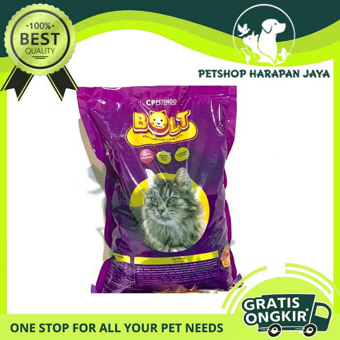 

Makanan Kucing Bolt Ikan Repack 1 Kg - Dry Food