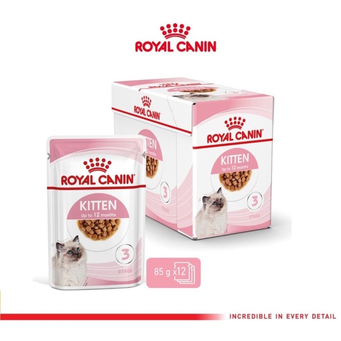 

Royal Canin Kitten Gravy 1Box (85G X 12 Pcs) Wet Makanan Anak Kucing