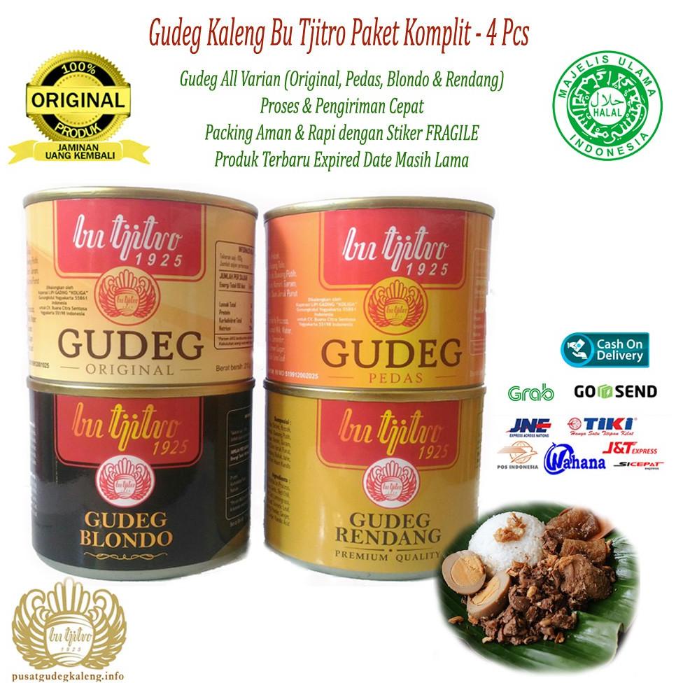 

Gudeg Kaleng Bu Tjitro Paket Komplit All Varian - 4Pcs Best Seller