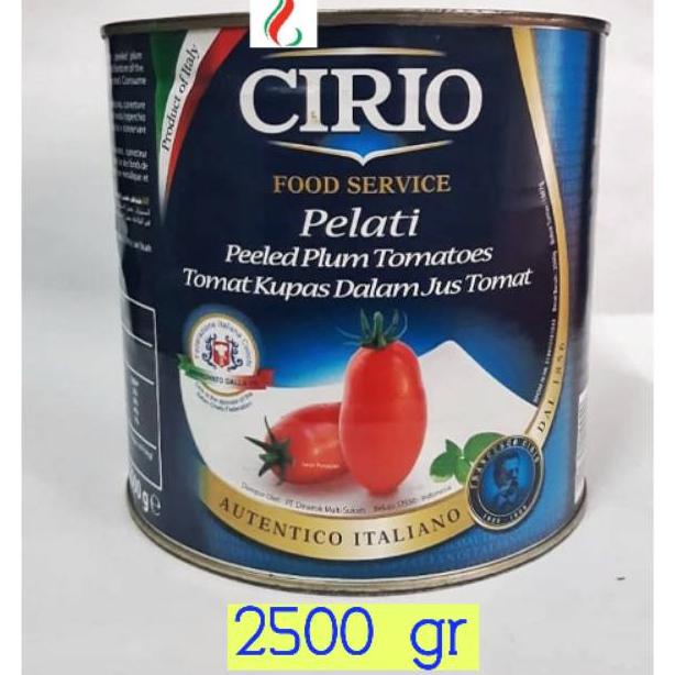 

Cirio Whole Peeled Tomato kaleng besar 2500gr. cirio pelati 2,5kg Best Seller