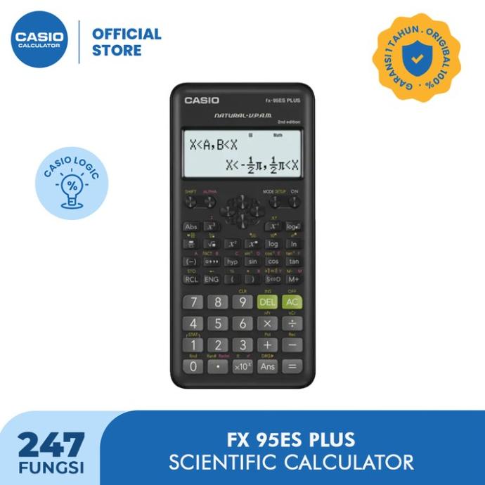

CASIO FX-95ES Plus2 - Kalkulator Sekolah/Kuliah - Scientific/Saintifik