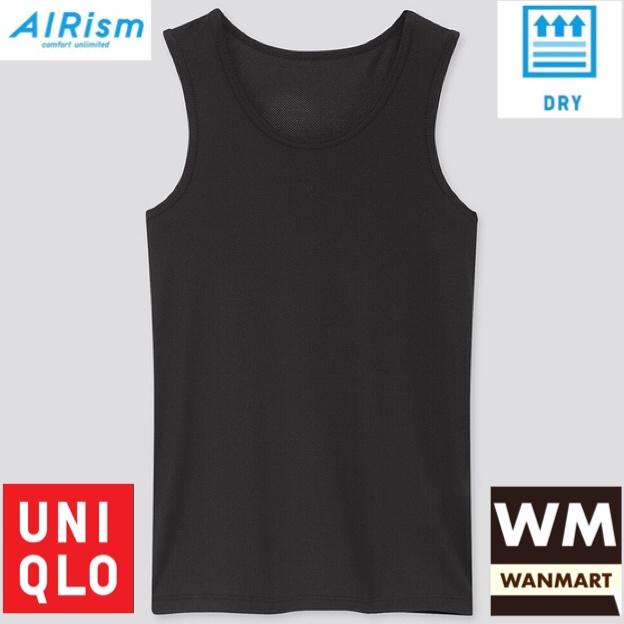 UNIQLO Kids AIRism Kaos Dalam Tank Top MESH Anak Laki-Laki Black