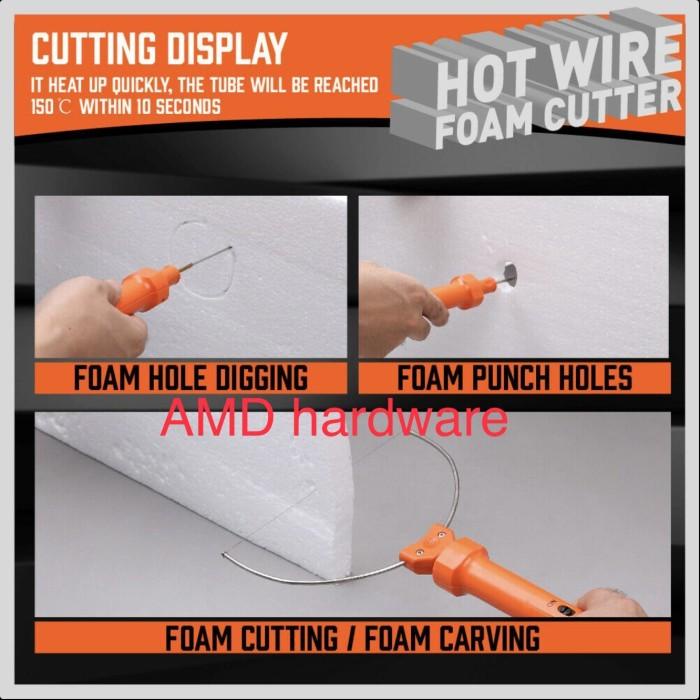 

Mesin Alat Potong Sterofoam Hot Wire Foam Cutter Busa Cas Baterai 3In1
