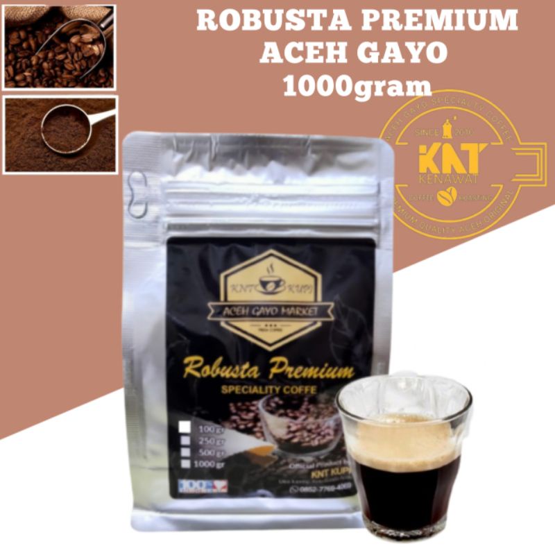 

KOPI ROBUSTA ACEH GAYOH 1KG BIJI ROASTBEAN BUBUK HALUS.