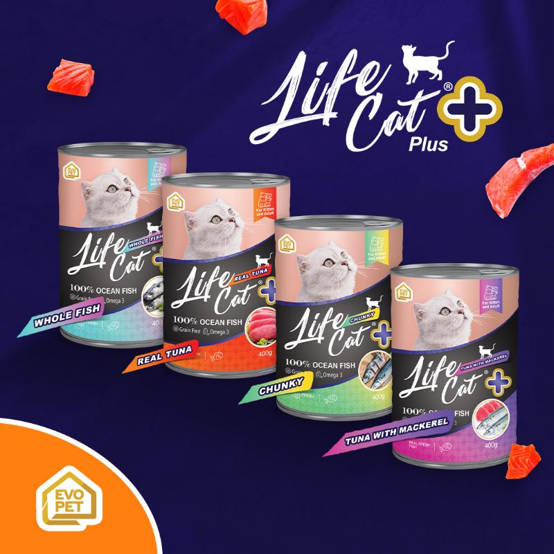 life cat kaleng plus makanan basah kucing all stage