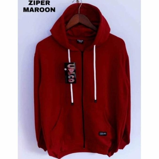 JAKET HOODIE ZIPPER SLETING POLOS PRIA WANITA L XL XXL