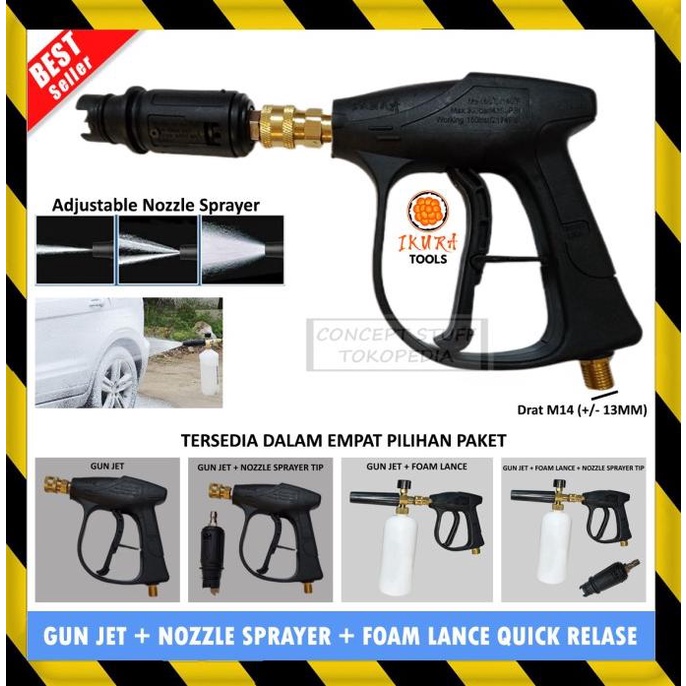 GUN JET STIK STEAM CLEANER FOAM LANCE QUICK RELEASE ADAPTOR ORION M14