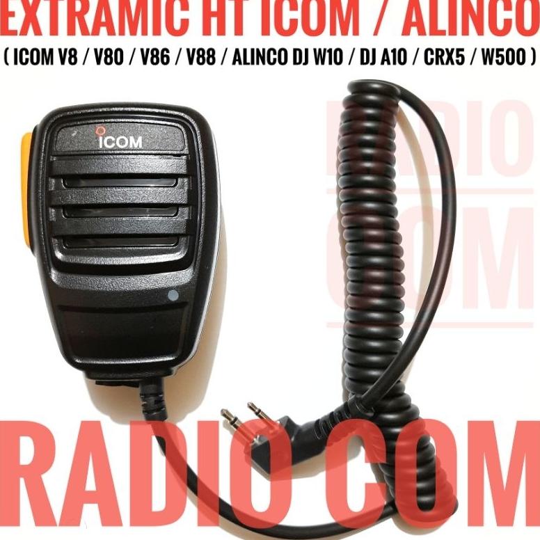 Terlaris Extra Mic Ht Icom Alinco Murah / Ptt Mic Extramic Ht Icom V8 V80 U80L V86 F3003 Alinco Crx5